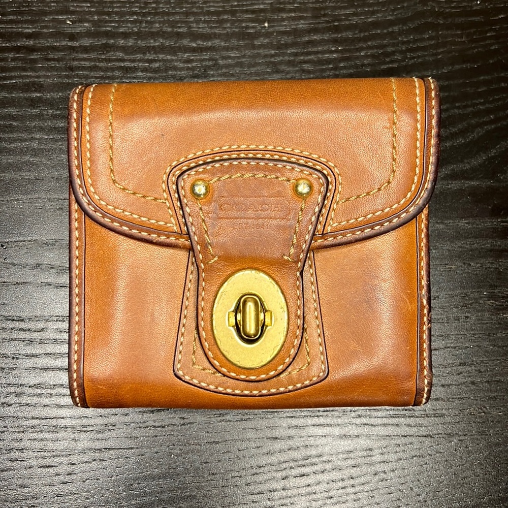 Coach Cognac Leather Wallet